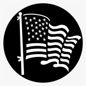 American Flag Circle Black And White - Circle Black And White American Flag, HD Png Download, Transparent PNG