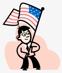 Waves American Flag Image Png Black And White Library - Kid Speaking, Transparent Png, Transparent PNG