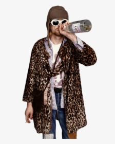 Kurt Cobain Leopard Print Coat, HD Png Download, Transparent PNG