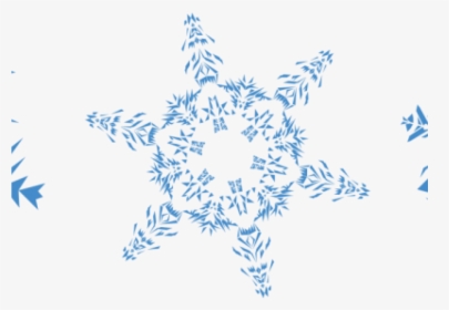 Snowflake Png Elephant Clipart Hatenylo - Transparent Background Line Of Snowflakes Png, Png Download, Transparent PNG