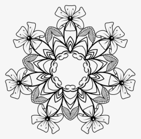 Black And White Floral Design - Shadow Drawing Beautiful Flowers, HD Png Download, Transparent PNG