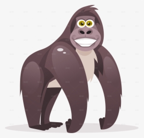 Transparent Gorilla Face Clipart - Gorilla Cartoon Png, Png Download, Transparent PNG