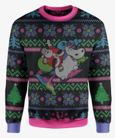 Christmas Sweater 4xl Rainbow Unicorn Christmas Sweater - Unicorn Christmas Sweater, HD Png Download, Transparent PNG