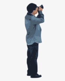 Download Photographer Png Pic For Designing Project - Man Taking A Picture Png, Transparent Png, Transparent PNG