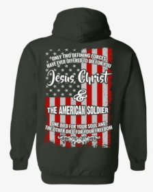 Jesus Christ And The American Soldier Hoodies/sweatshirts - Shirt, HD Png Download, Transparent PNG