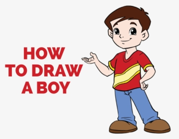Easy Free Little Boy Clipart Clip Art On Transparent - Cartoon Drawing Of A Boy, HD Png Download, Transparent PNG