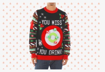 Human Target, Christmas, Ugly Sweater, Ugly Christmas - Ugly Christmas Sweater Booze, HD Png Download, Transparent PNG