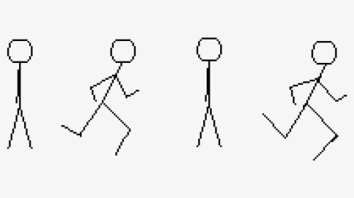 Man Running Pixel Art, HD Png Download, Transparent PNG