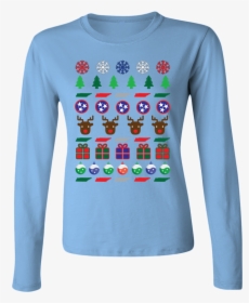Tennessee Ugly Christmas Sweater Womens Long Sleeve - Long-sleeved T-shirt, HD Png Download, Transparent PNG