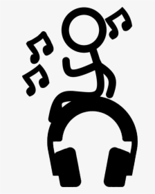 Transparent Stickman Png - Stick Figure Listening To Music, Png Download, Transparent PNG