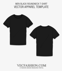 Black Round Neck T Shirt Short Sleeved   Class Lazyload - T Shirt Vector Black, HD Png Download, Transparent PNG