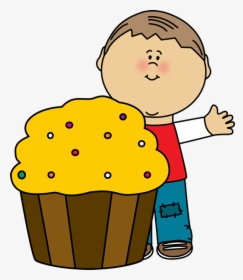 Cupcake Clip Art - Boy With Cupcake Clipart, HD Png Download, Transparent PNG