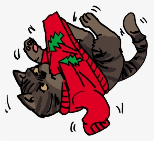 Cat And Christmas Sweater By Shabazik - Cartoon, HD Png Download, Transparent PNG