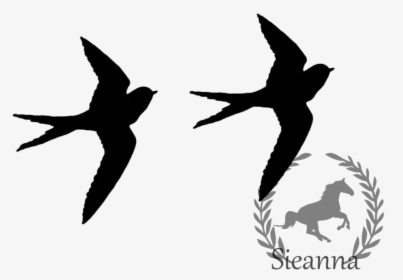 Black Birds Flying Set - Black Bird Flying Clipart, HD Png Download, Transparent PNG