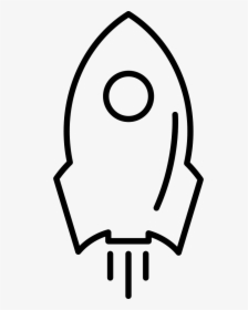 Rocket Ship Outline - Space Rocket Drawing Easy, HD Png Download, Transparent PNG