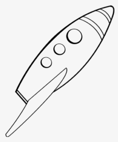 Line Drawing Rocket Ship, HD Png Download, Transparent PNG