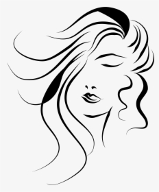 Girl Face Vector Png Clipart , Png Download - Line Art Woman Face, Transparent Png, Transparent PNG