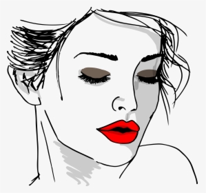 Secret That Women Feel More Confident When Their Eyes - Sketch Of Woman Face, HD Png Download, Transparent PNG