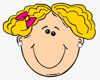 Blonde Girl Cliparts 3, Buy Clip Art - Happy Face Cartoon Drawing, HD Png Download, Transparent PNG