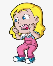 Hungry Face Girl Clipart Free Best On Transparent Png - Shocked Girl Clipart, Png Download, Transparent PNG