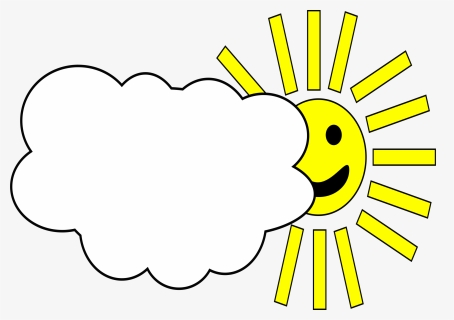 Free Vector Sun - Cloudy Weather, HD Png Download, Transparent PNG
