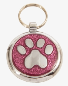 Luxury Designer Dog Tag Glitter Pink Paw Print Shimmer - Pet Tag, HD Png Download, Transparent PNG