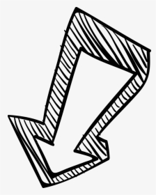 Down Arrow Sketch Comments - Cute Arrow Pointing Down, HD Png Download, Transparent PNG