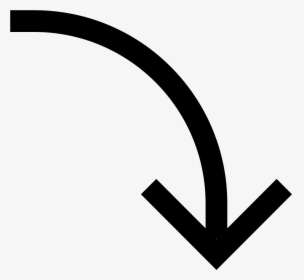 Ios Icon - Down Curved Arrow To The Right, HD Png Download, Transparent PNG