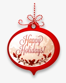 Happy Holidays Red Ornament - Illustration, HD Png Download, Transparent PNG