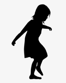 #girl #child #people #silhouette #black #vipshoutout - Transparent Girl Child Silhouette, HD Png Download, Transparent PNG