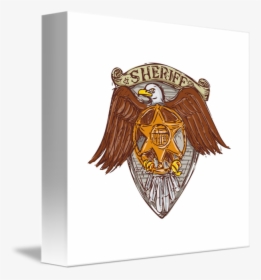 Badge Drawing Sheriff - Американский Мультяшный Орел, HD Png Download, Transparent PNG