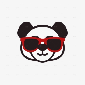 Transparent Cartoon Sunglasses Png - Emoticon Panda, Png Download, Transparent PNG
