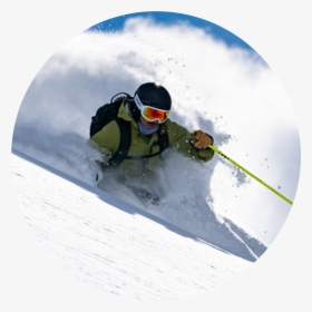 Skier In Deep Powder - Ski Jumping, HD Png Download, Transparent PNG
