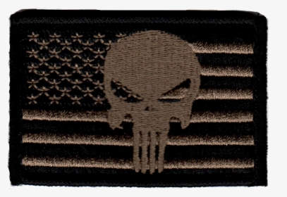 Tactical Punisher Skull Flag Coyote/black Patch - Emblem, HD Png Download, Transparent PNG