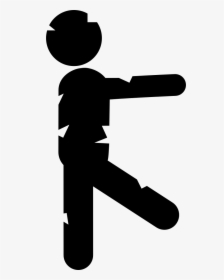 Walking Zombie Man Silhouette From Side View Svg Png - Zombie Silhouette Clip Art Free, Transparent Png, Transparent PNG