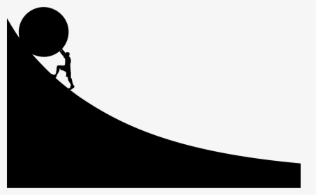 Sisyphus Overcoming Silhouette Clip Arts - Sisyphus Clipart, HD Png Download, Transparent PNG