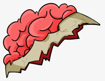 Vector Zombie Brain - Zombie Brain Cartoon Png, Transparent Png, Transparent PNG