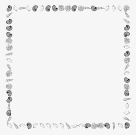 Svg Freeuse Library Seashells Clipart Boarder - Seashell Borders Clipart Black And White, HD Png Download, Transparent PNG