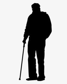 Transparent Silhouette Man Png - Old Man Silhouette Clipart, Png Download, Transparent PNG