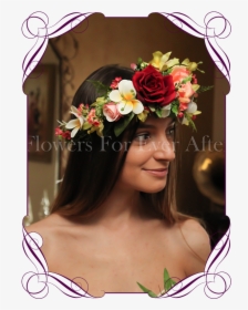 Silk Artificial Flower Crown Halo - Wedding Protea Boutonniere, HD Png Download, Transparent PNG