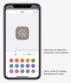 Icon Screen Showing Shortcut Color Options - Shortcut, HD Png Download, Transparent PNG