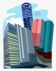 Vector Illustration Of Hong Kong Office Skyscraper - Graphic Design, HD Png Download, Transparent PNG