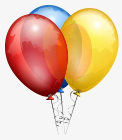 Red Blue And Yellow Balloons, HD Png Download, Transparent PNG