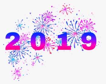 #2019 #newyear #fireworks #sparkle #holiday #celebration - Graphic Design, HD Png Download, Transparent PNG