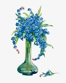 Flowers, Vase, Forget Me Not, Flower Vase, Old, Vintage - Bouquet, HD Png Download, Transparent PNG