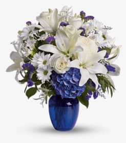 Beautiful In Blue Flower Arrangement, HD Png Download, Transparent PNG