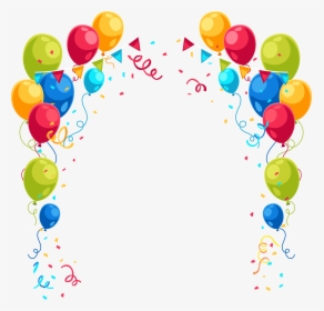 #birthday #birthdayframe #balloonsframe #frame #balloon - Birthday Balloon Border Png, Transparent Png, Transparent PNG