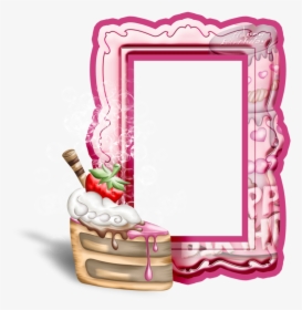 Pink Birthday Transparent Frame With Cake - Birthday Frame Hd Pic Png, Png Download, Transparent PNG