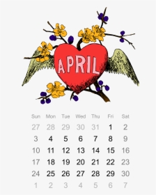 April Images Clipart Desktop Backgrounds - April Calendar Transparent, HD Png Download, Transparent PNG