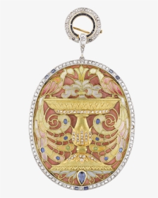Masriera Art Nouveau Peacock Pendant Brooch - Om Amulet, HD Png Download, Transparent PNG